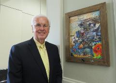 Donelon with art Donelon with art